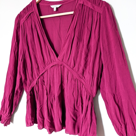 Lucky Brand Long Sleeve V Neck Blouse - Picture 4 of 4